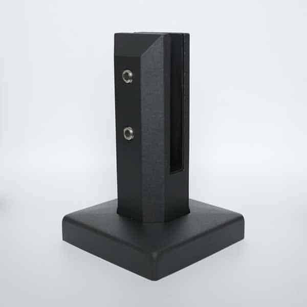 Spigot inox noir 6 pouces pour rampe en verre trempé 12 mm