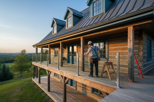 Comment Installer une Rampe en Verre sur une Galerie Québécoise Traditionnelle