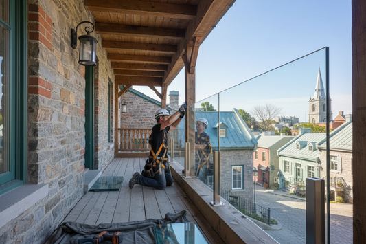 Comment Installer une Rampe en Verre sur une Galerie Québécoise Traditionnelle