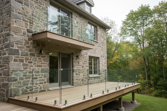 Comment Intégrer une Rampe en Verre dans une Maison Québécoise en Pierres des Champs